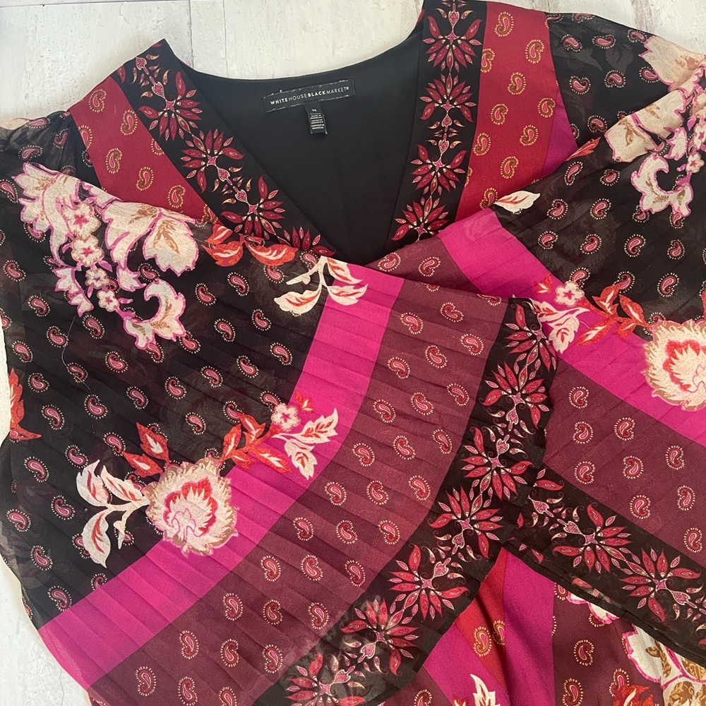 White House Black Market Printed Blouse